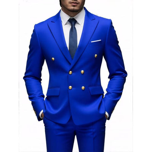 Y1528 Men's Foreign Trade Double-Breasted Suit