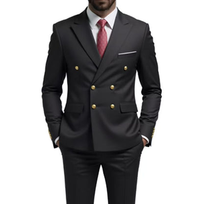 Y1528 Men's Foreign Trade Double-Breasted Suit
