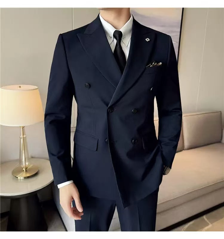 Y1563 Men's Double-Breasted Suit