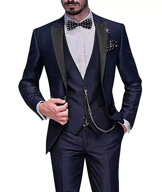 Y1593 Men's Three-Piece Suit
