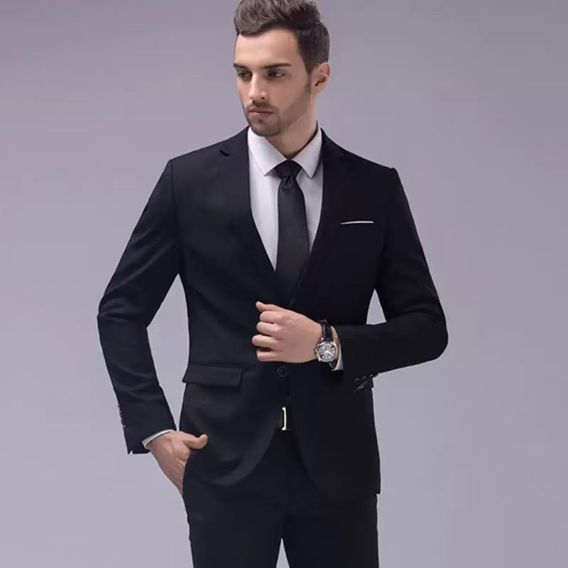 Y1695 solid color three-piece suit