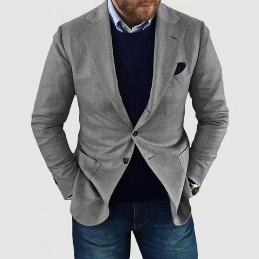 Y1743 three-piece suit with green collar